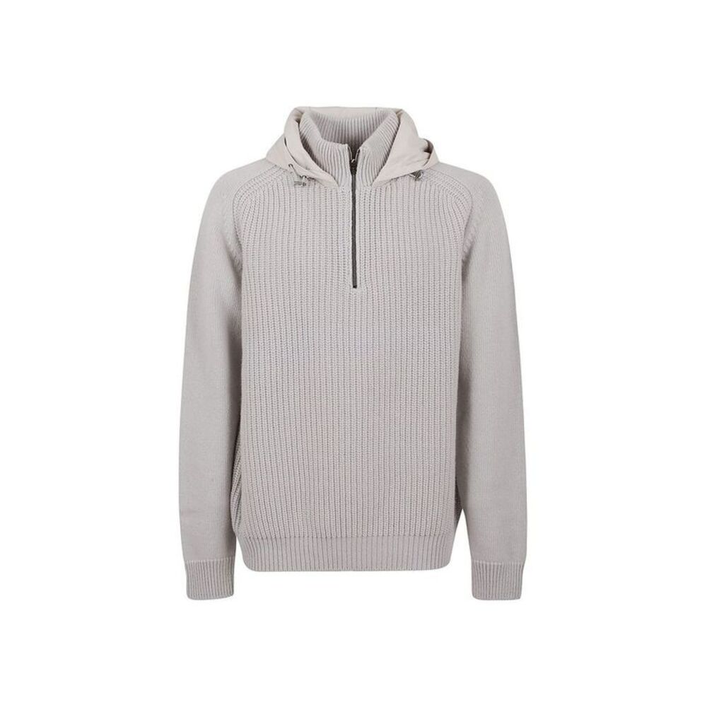 Herno Gray Wool Men's Hoodie